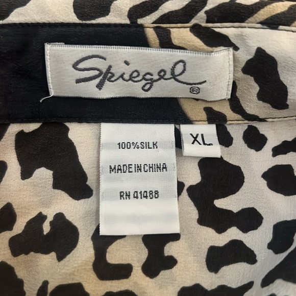 Spiegel Vintage Leopard and Panther blouse size XL - Picture 8 of 15
